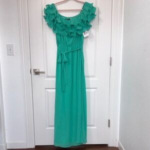 Mint Ruffled Maxi Dress